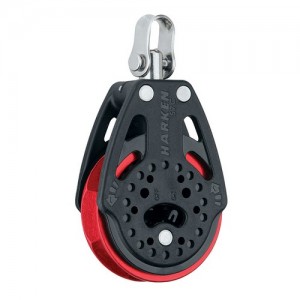 Ratchet Block Carbo 57mm with shackle and red sheave