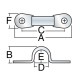 Планка ухо L59мм, крепеж 6мм x2