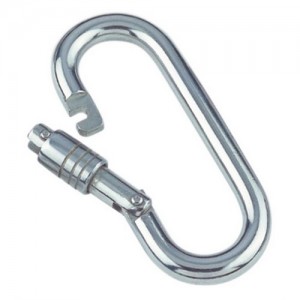 Oval spring hook with self lock sleeve A4 5x70mm