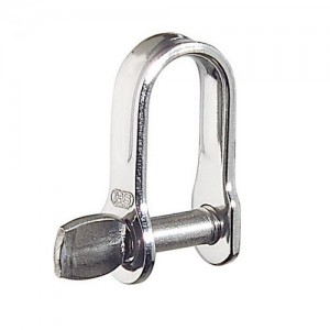 Flat shackle narrow - stainless steel, 16x8mm