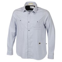 Риза мъжка "RR Breton" светло синьо/бяло